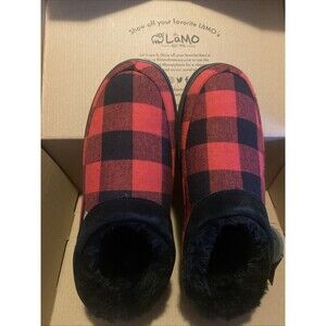 Lamo Julian Clog Mens Slippers Red/Black Plaid Size 9 New in Box